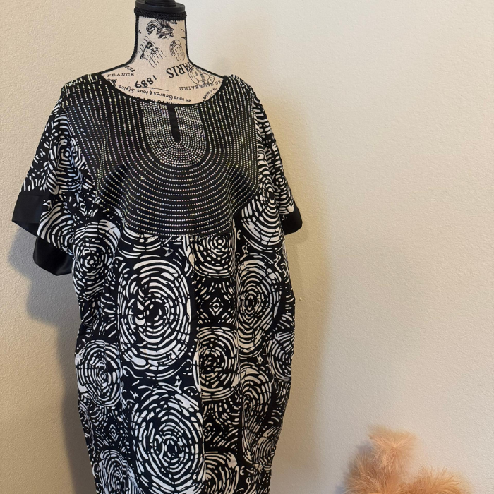 Stoned Adire Gown