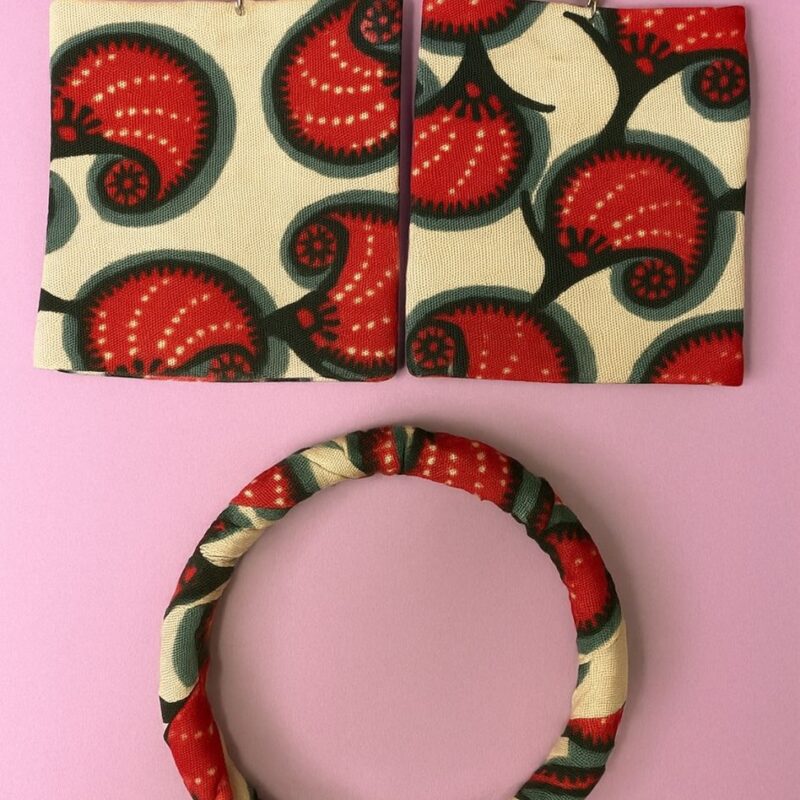 Ankara Bangles and Earrings