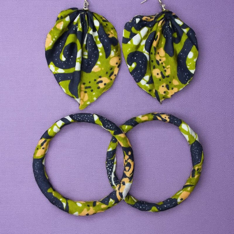 Ankara Bangles and Earrings